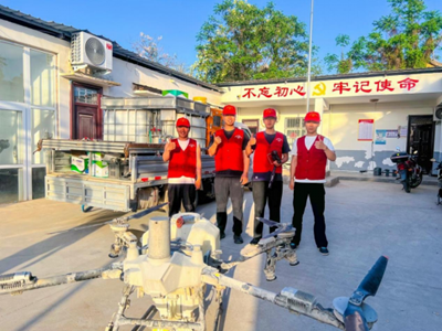 我校无人机应用技术专业学生助力15万亩小麦飞防作业